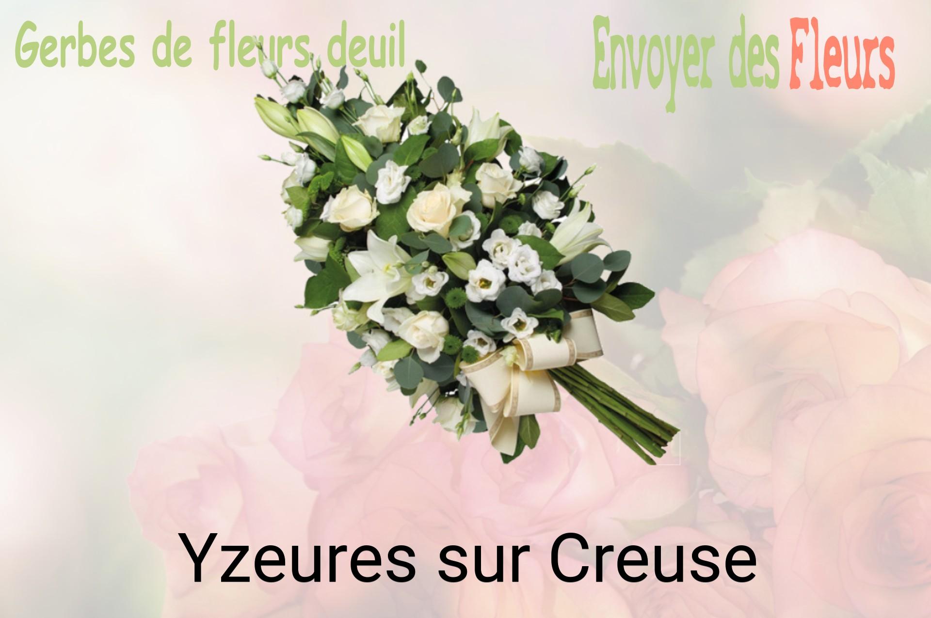 Gerbe de fleurs de deuil livrée à Yzeures-sur-Creuse